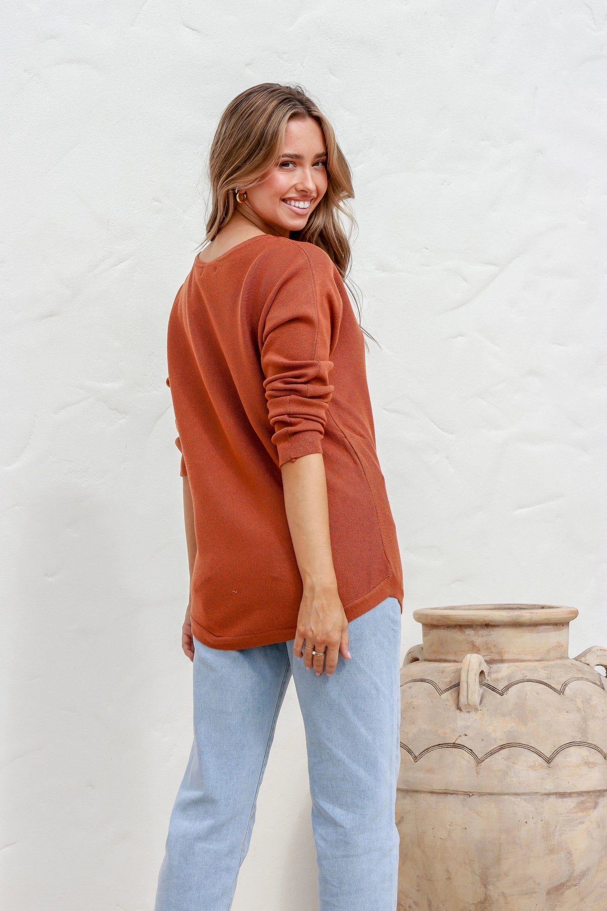 Estelle Rust Knit Jumper Kenzie Tenzie