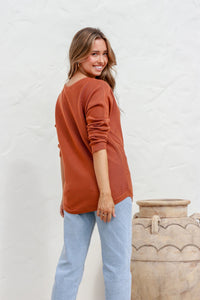Estelle Rust Knit Jumper Kenzie Tenzie