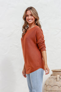 Estelle Rust Knit Jumper Kenzie Tenzie