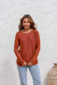 Estelle Rust Knit Jumper Kenzie Tenzie