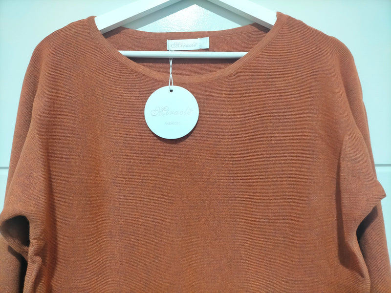 Estelle Rust Knit Jumper Kenzie Tenzie