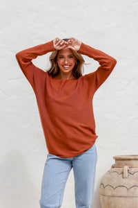 Estelle Rust Knit Jumper Kenzie Tenzie
