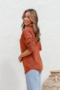 Estelle Rust Knit Jumper Kenzie Tenzie