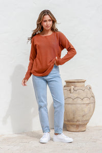 Estelle Rust Knit Jumper Kenzie Tenzie