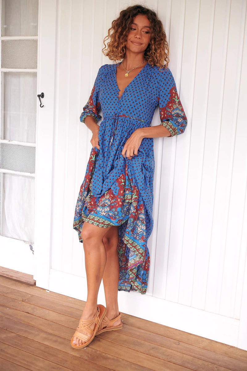 Eve Midi Dress Sirena Print Kenzie Tenzie