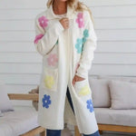 Flower Power Knit Cardigan - Cream