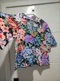 Gabriella Top Midnight Tropics Print Kenzie Tenzie