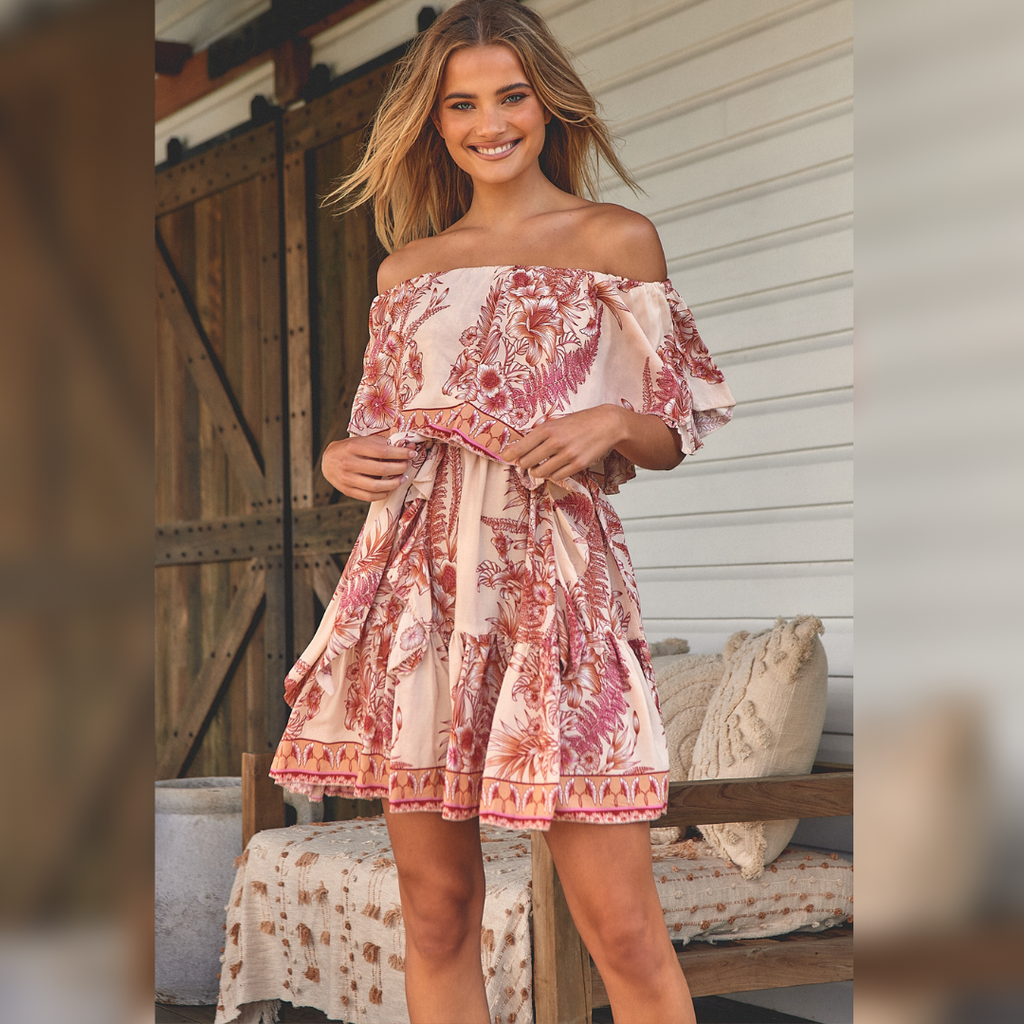 Georgie Mini Dress Balmy Nights Print Kenzie Tenzie