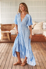Gracie Maxi Dress Seashell Cove print Kenzie Tenzie