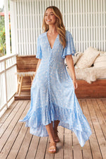 Gracie Maxi Dress Seashell Cove print Kenzie Tenzie