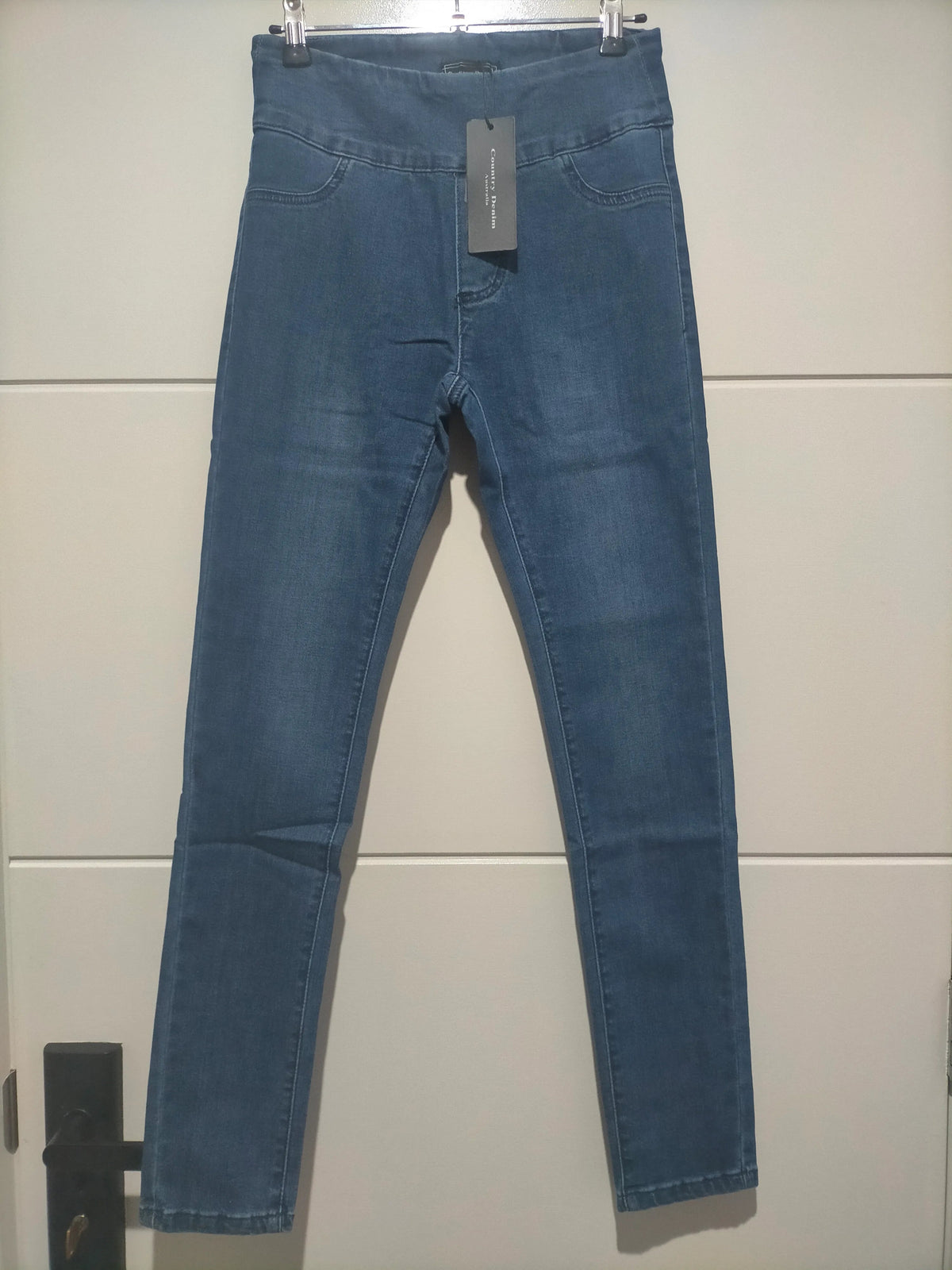 Greece Pull on Jeans - Mid Wash Blue Kenzie Tenzie