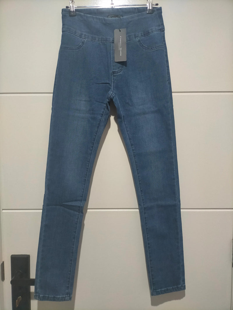 Greece Pull on Jeans - Mid Wash Blue Kenzie Tenzie