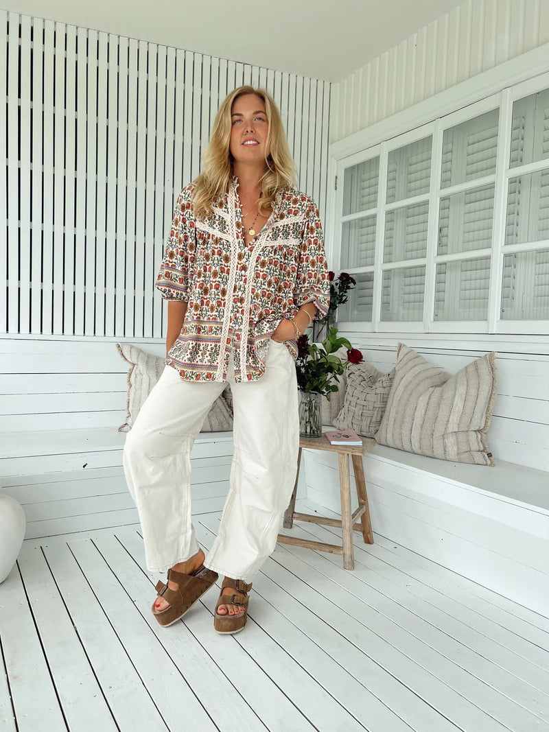 Bee Blouse Harlowe print