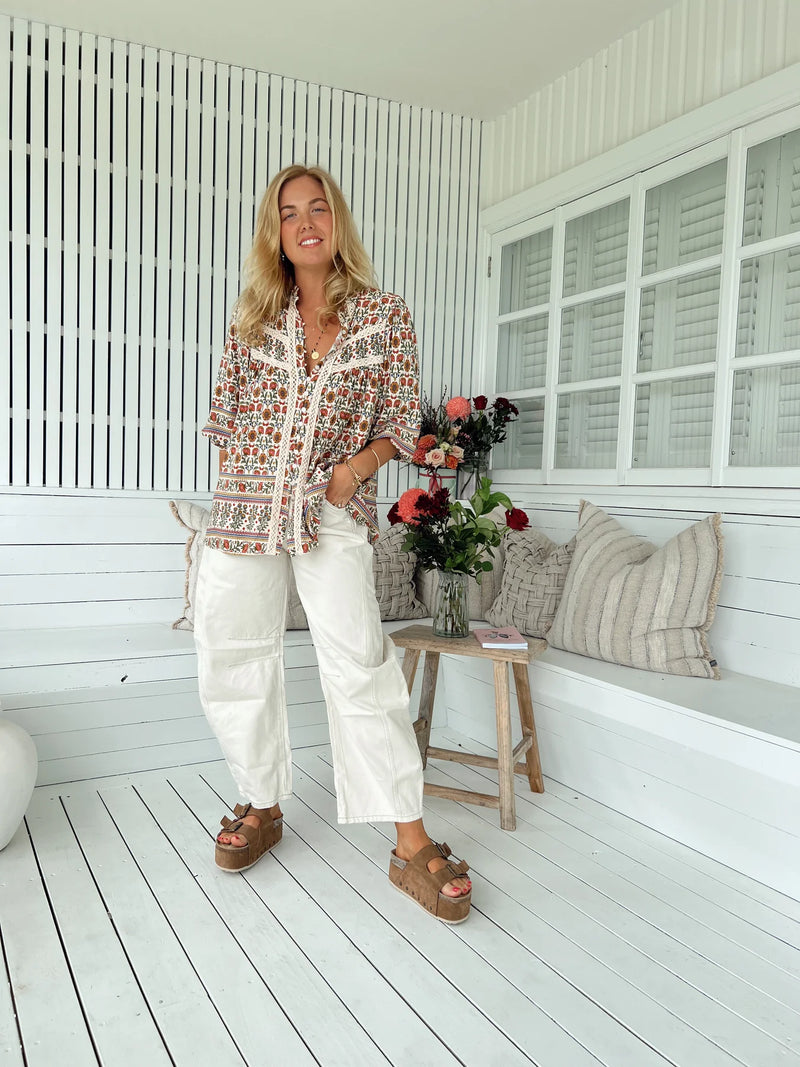 Bee Blouse Harlowe print