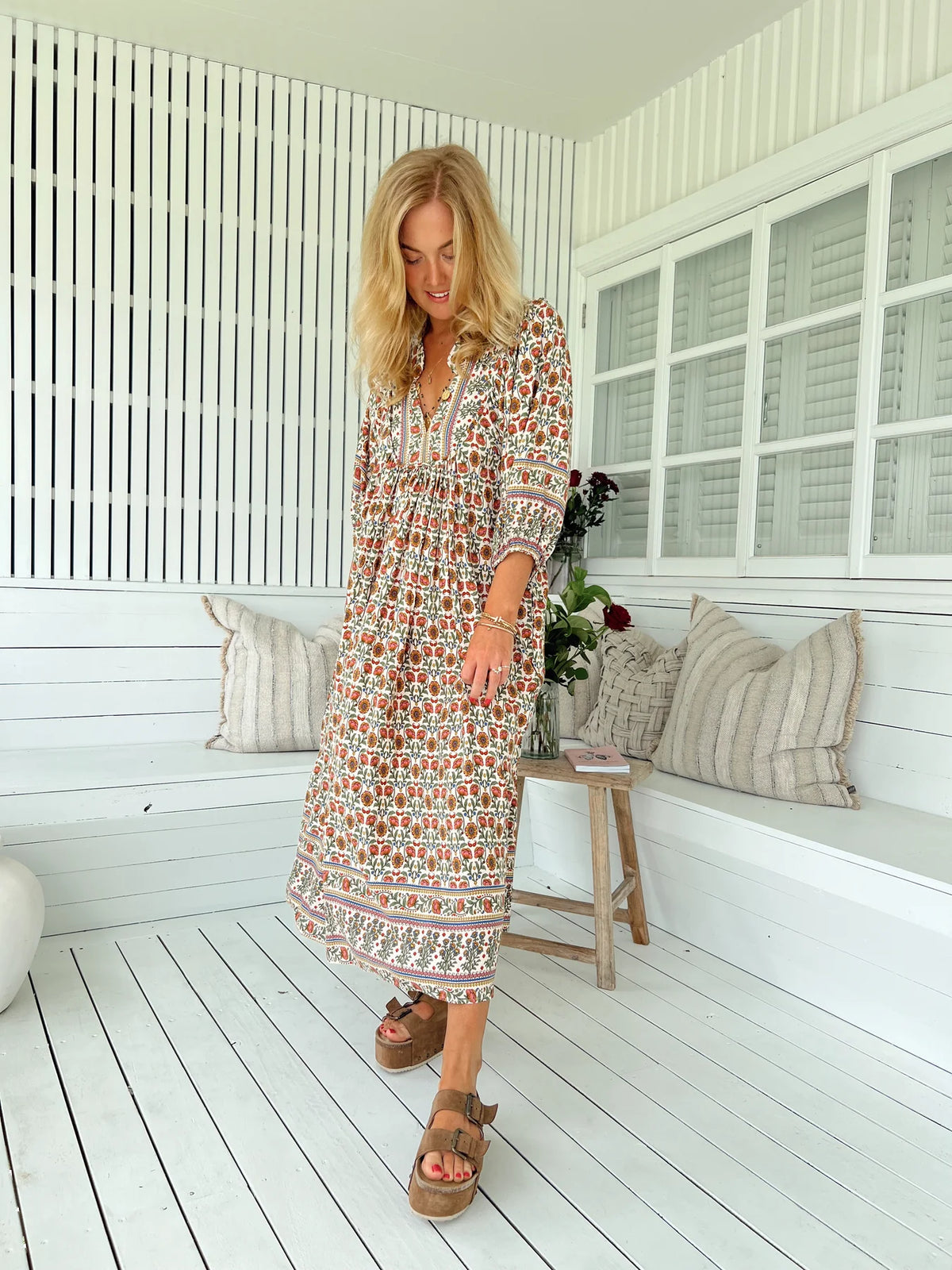 Boheme Midi Dress ~ Harlowe Print