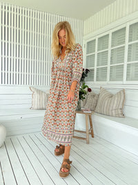 Boheme Midi Dress ~ Harlowe Print