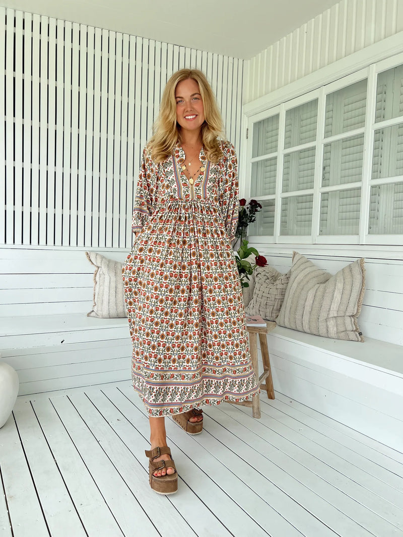 Boheme Midi Dress Harlowe Print