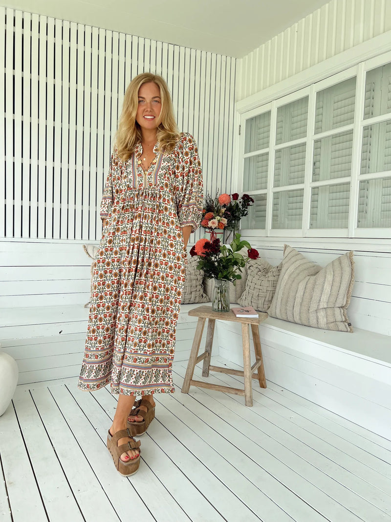 Boheme Midi Dress Harlowe Print