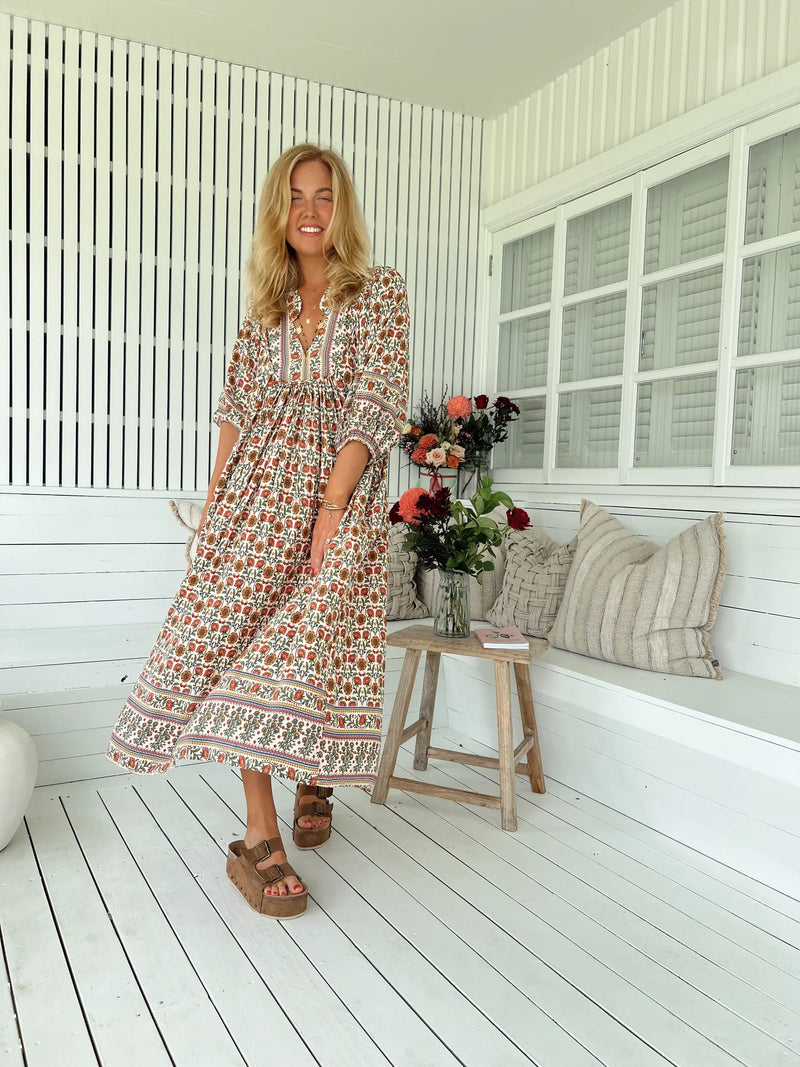 Boheme Midi Dress Harlowe Print