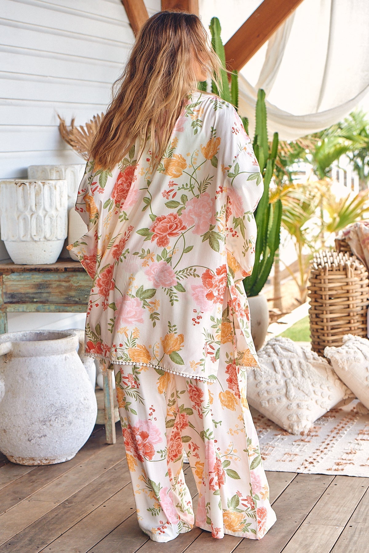 Hibiscus Pants Verbena print Kenzie Tenzie