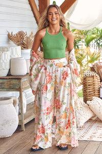 Hibiscus Pants Verbena print Kenzie Tenzie