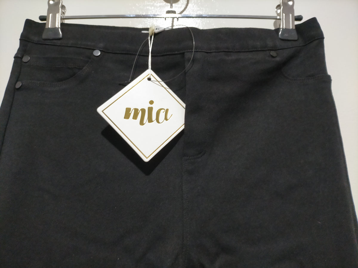 Mia Ava Jegging High Waisted in Plain ~ Black