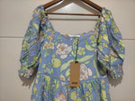 Rosella Midi Dress Blue Dusk print