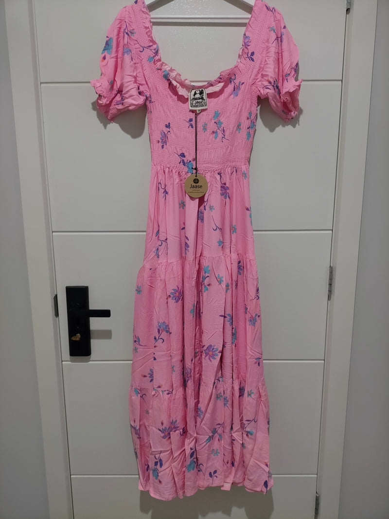 Claudette Maxi Dress Wild Berry print
