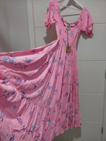 Claudette Maxi Dress Wild Berry print