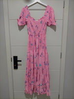 Claudette Maxi Dress Wild Berry print