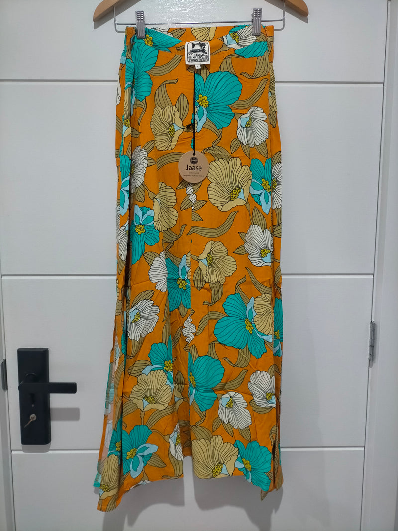 Rocky Maxi Skirt Aqua Fields print