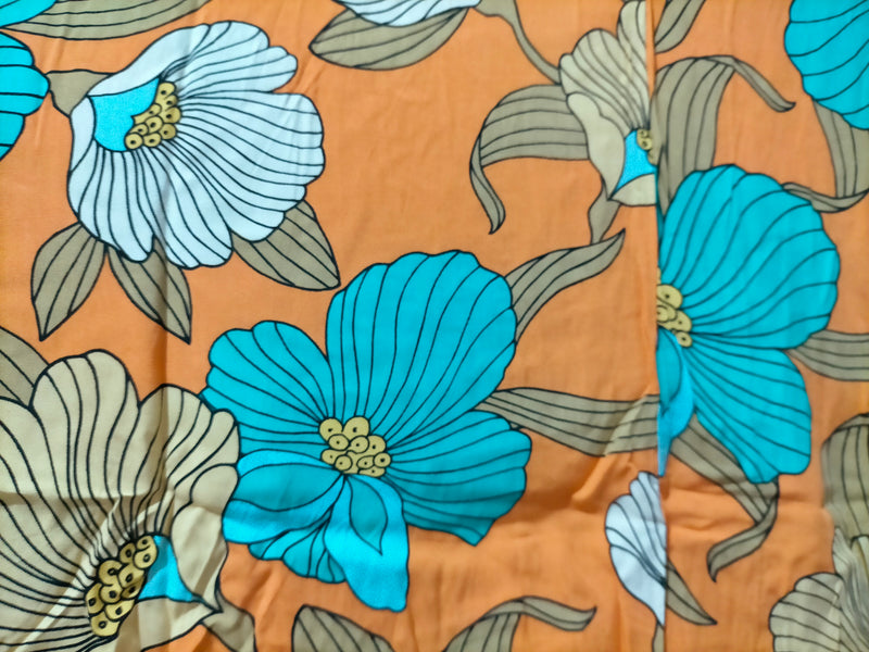 Rocky Maxi Skirt Aqua Fields print
