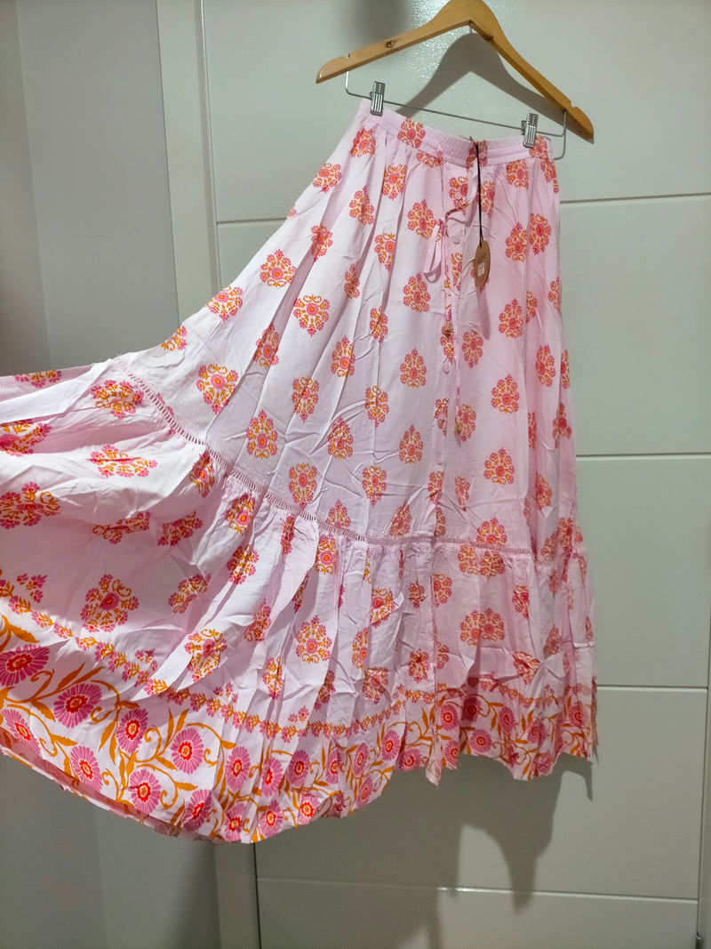 Daphne Maxi Skirt in Desert Wildflower print