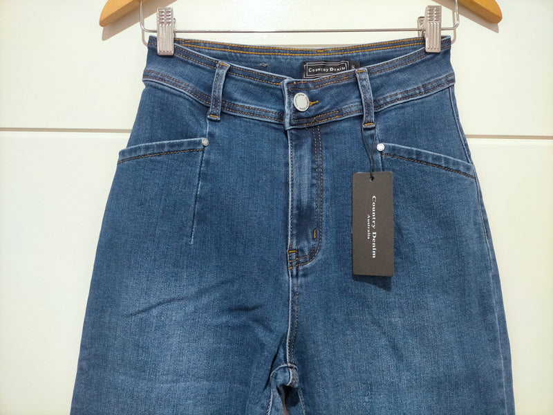 J-Lo Wide Leg Crop Jeans - Dark Blue