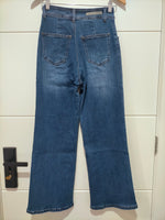 J-Lo Wide Leg Crop Jeans - Dark Blue