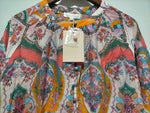 Malta Blouse Top - Pink and Mango Paisley print