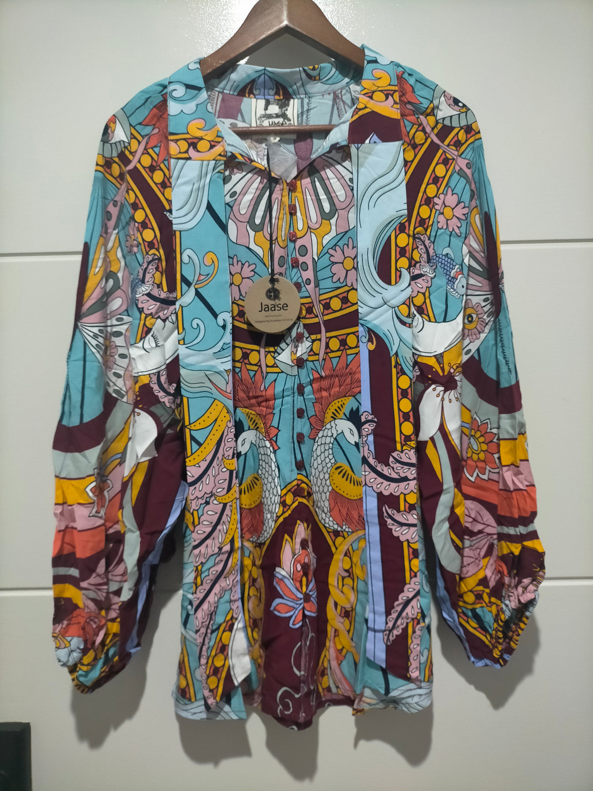 Imogen Blouse ~ Wild Hearts print