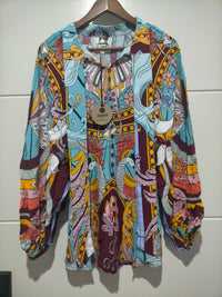 Imogen Blouse ~ Wild Hearts print