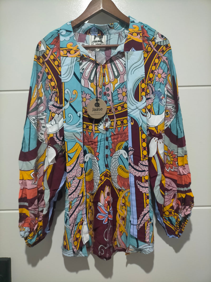 Imogen Blouse Wild Hearts print