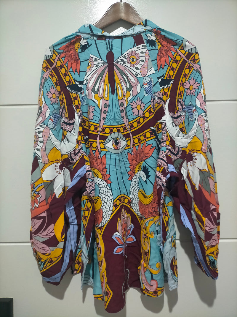 Imogen Blouse Wild Hearts print