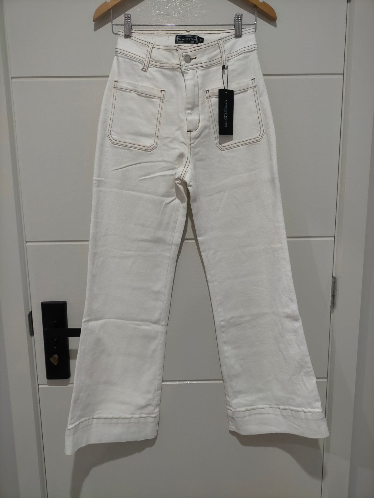 Sailor Wide Leg Pocket Jeans ~ White