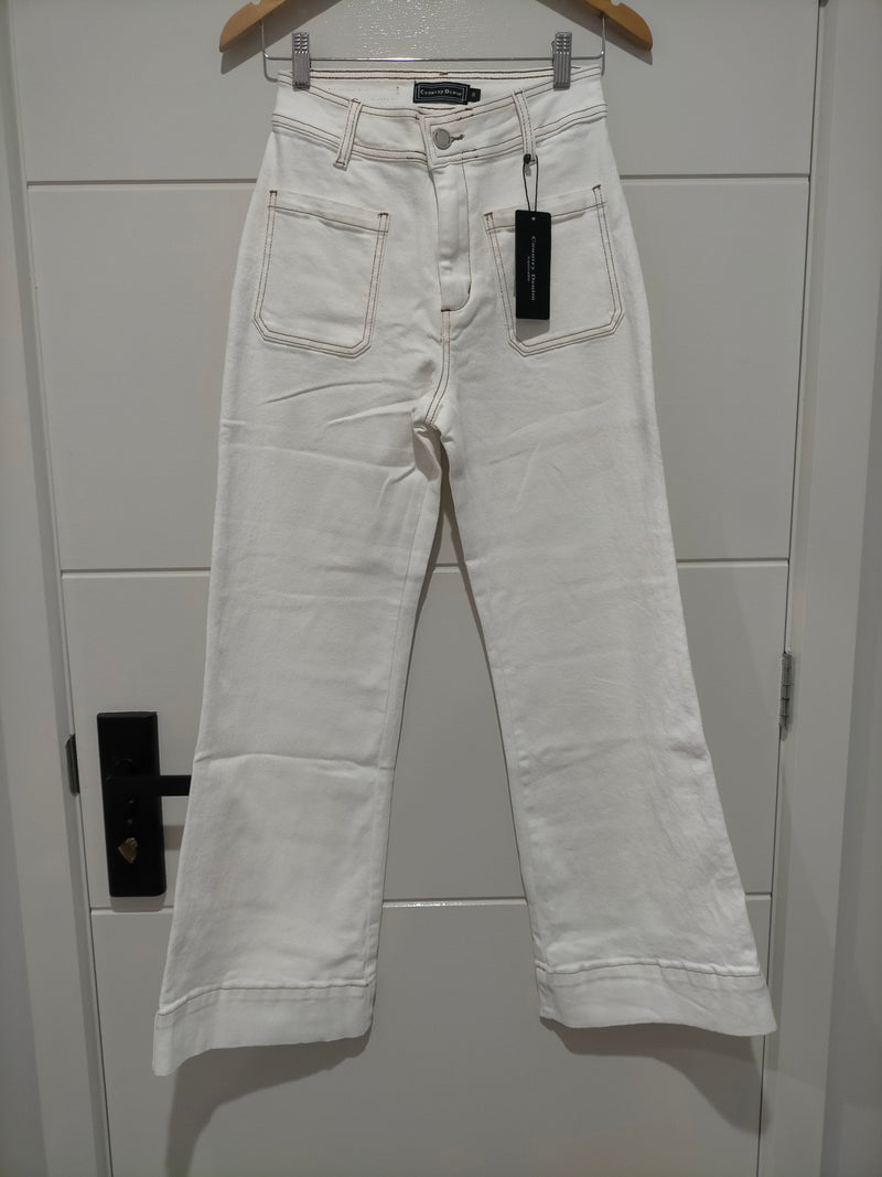 Sailor Wide Leg Pocket Jeans - White