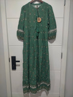 Meadow Maxi Dress Viridian Print
