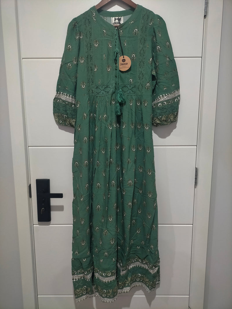 Meadow Maxi Dress Viridian Print