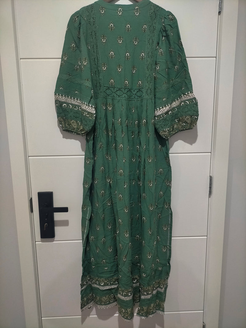 Meadow Maxi Dress Viridian Print