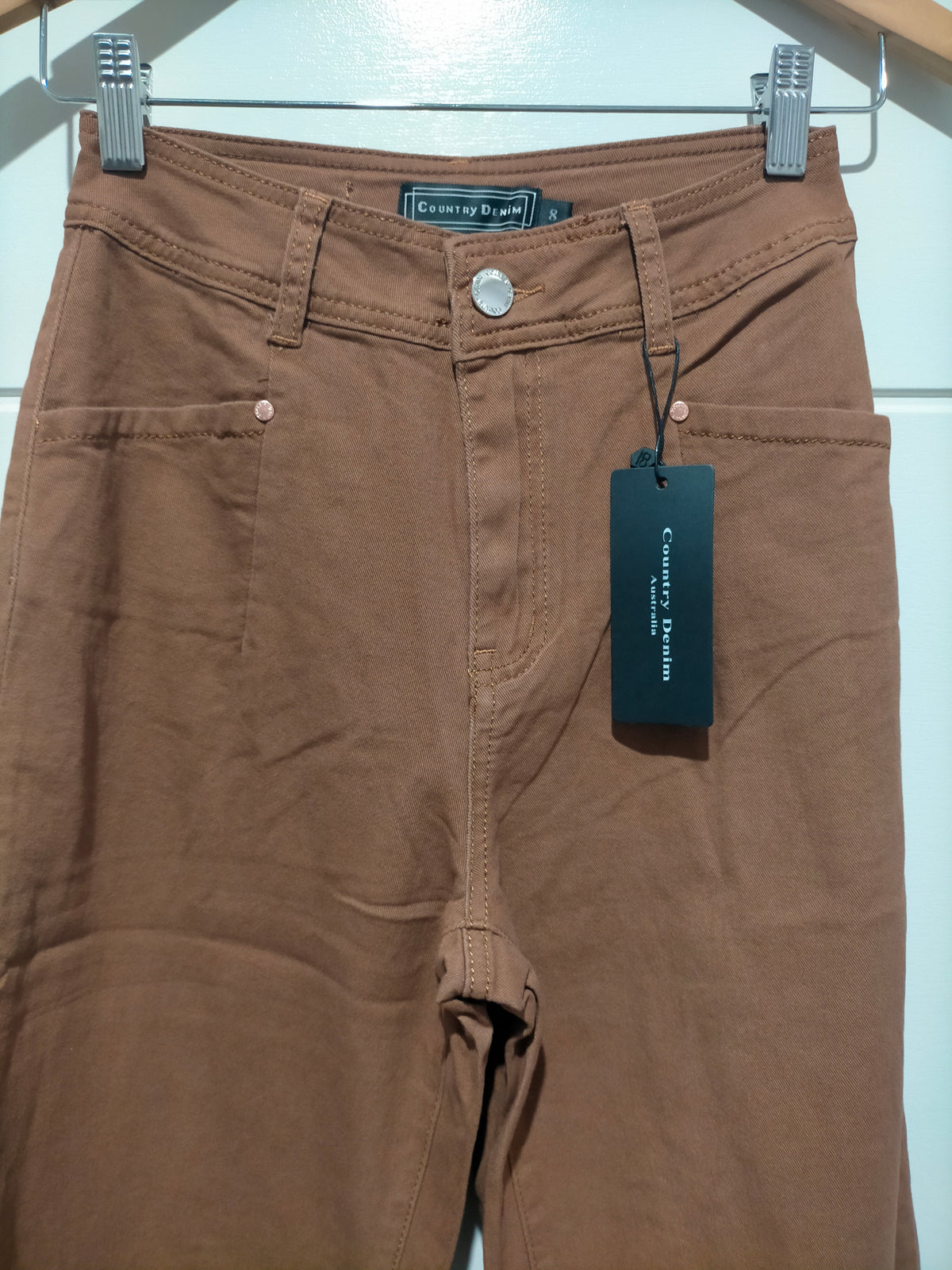 J-Lo Wide Leg Crop Jeans ~ Tan