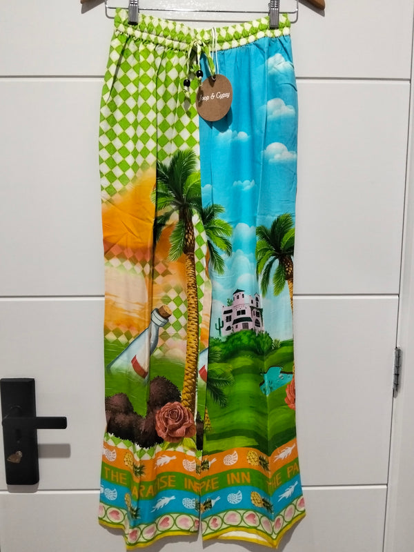 Barcelona Pant and Shirt Set ~ Paradiso Island print