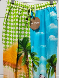 Barcelona Pant and Shirt Set ~ Paradiso Island print