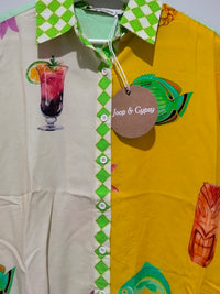 Barcelona Pant and Shirt Set ~ Paradiso Island print