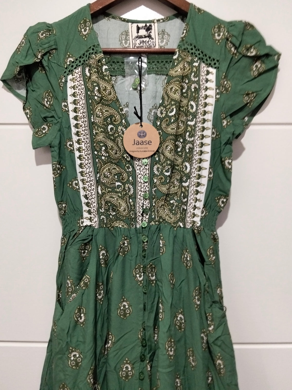 Carmen Maxi Dress ~ Viridian Print